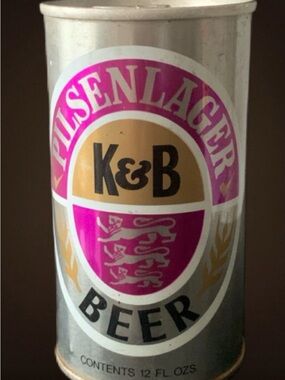 Vintage Beer Can K&B Pilsenlager Beer Mississippi Tax Paid Pull Top Empty
